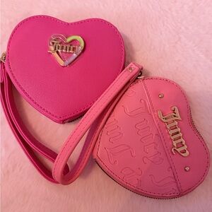 Juicy Couture Heart Wristlet Bundle- Hot Pink & Bubblegum